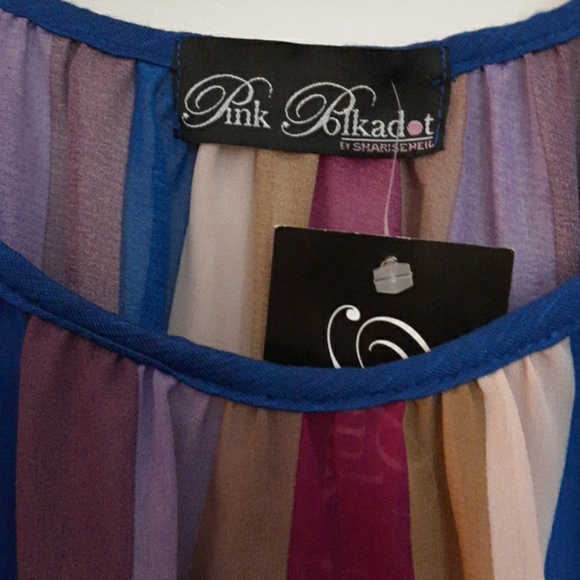 Ruffle sleeve stripe top - Picture 4 of 4